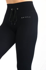 Hype Ribbed Tights - Long Black