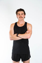 Mens Running | Race Singlet - Jet Black