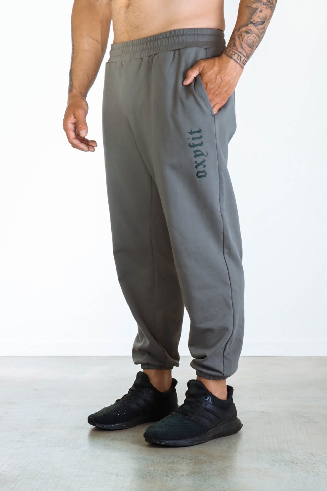 Mens Military Joggers - Washed Grey
