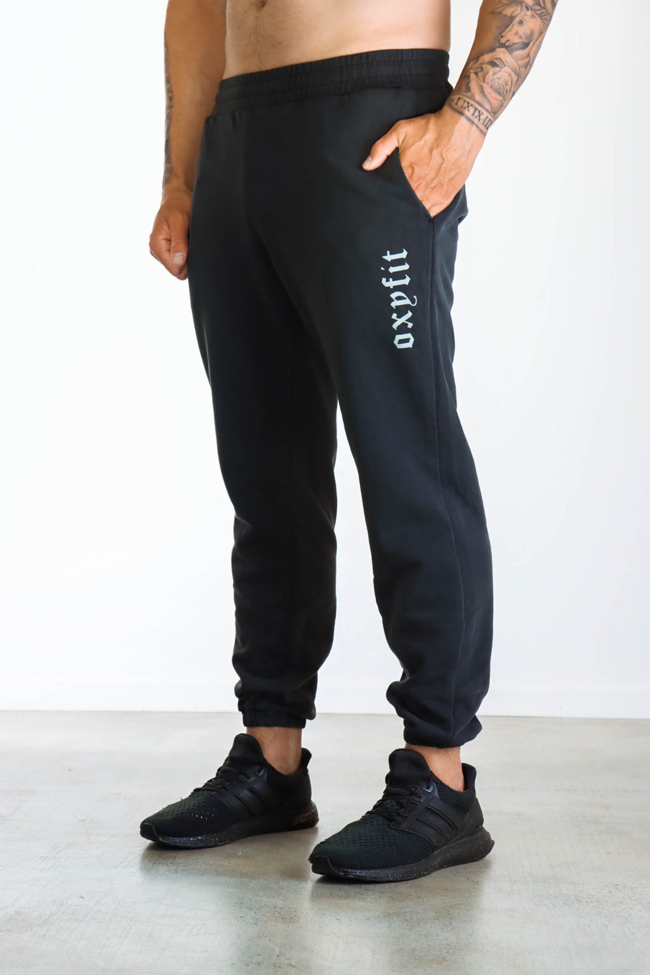 Mens Military Joggers - Washed Black