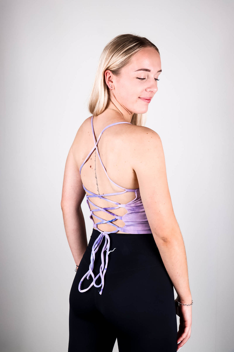 Women's Tie Dye Crop - Purple Rain