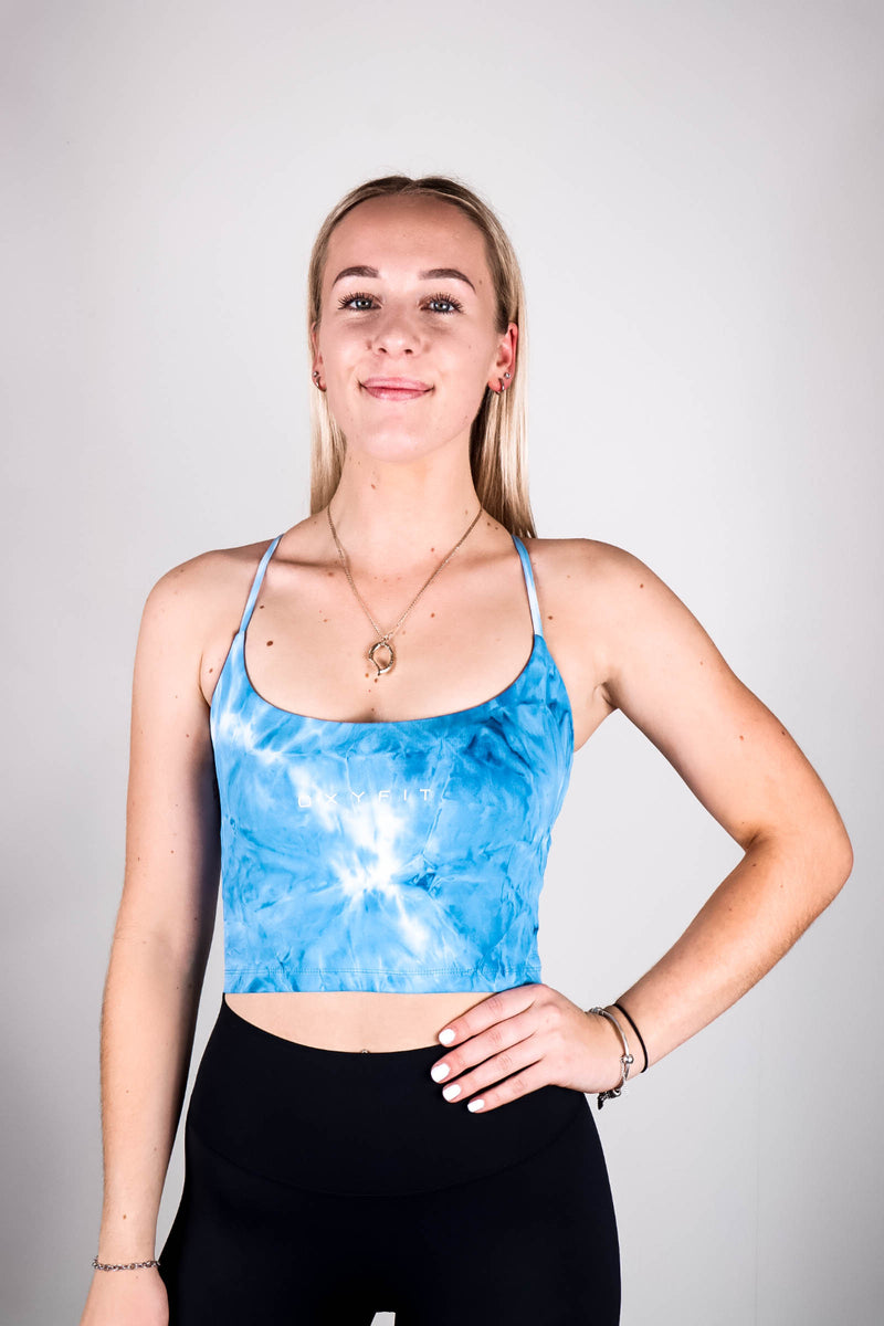 Women's Tie Dye Crop - Blue Jay