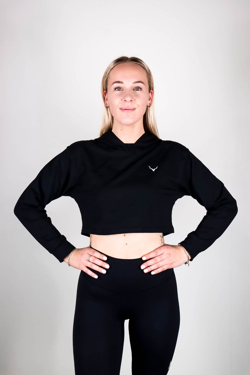Women's Integrity Crop Hoodie - True Black