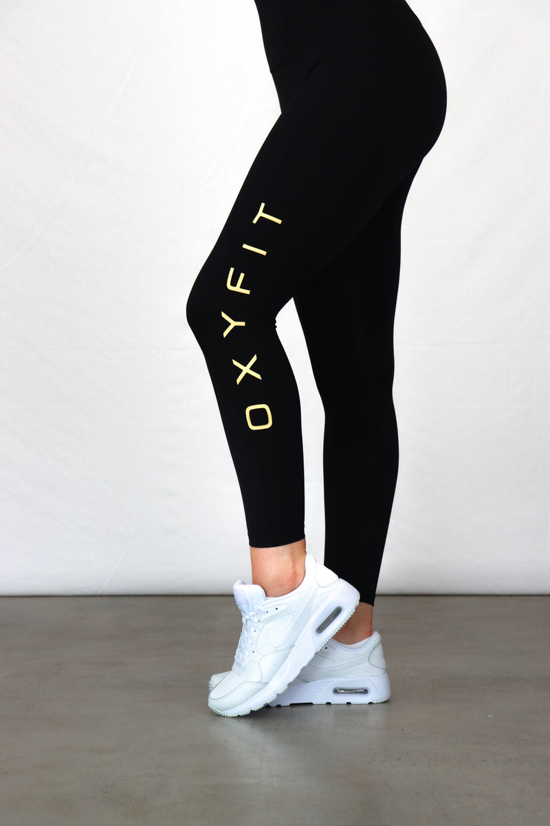 OXYTECH Womens Leggings | Magnify - Metallic Gold