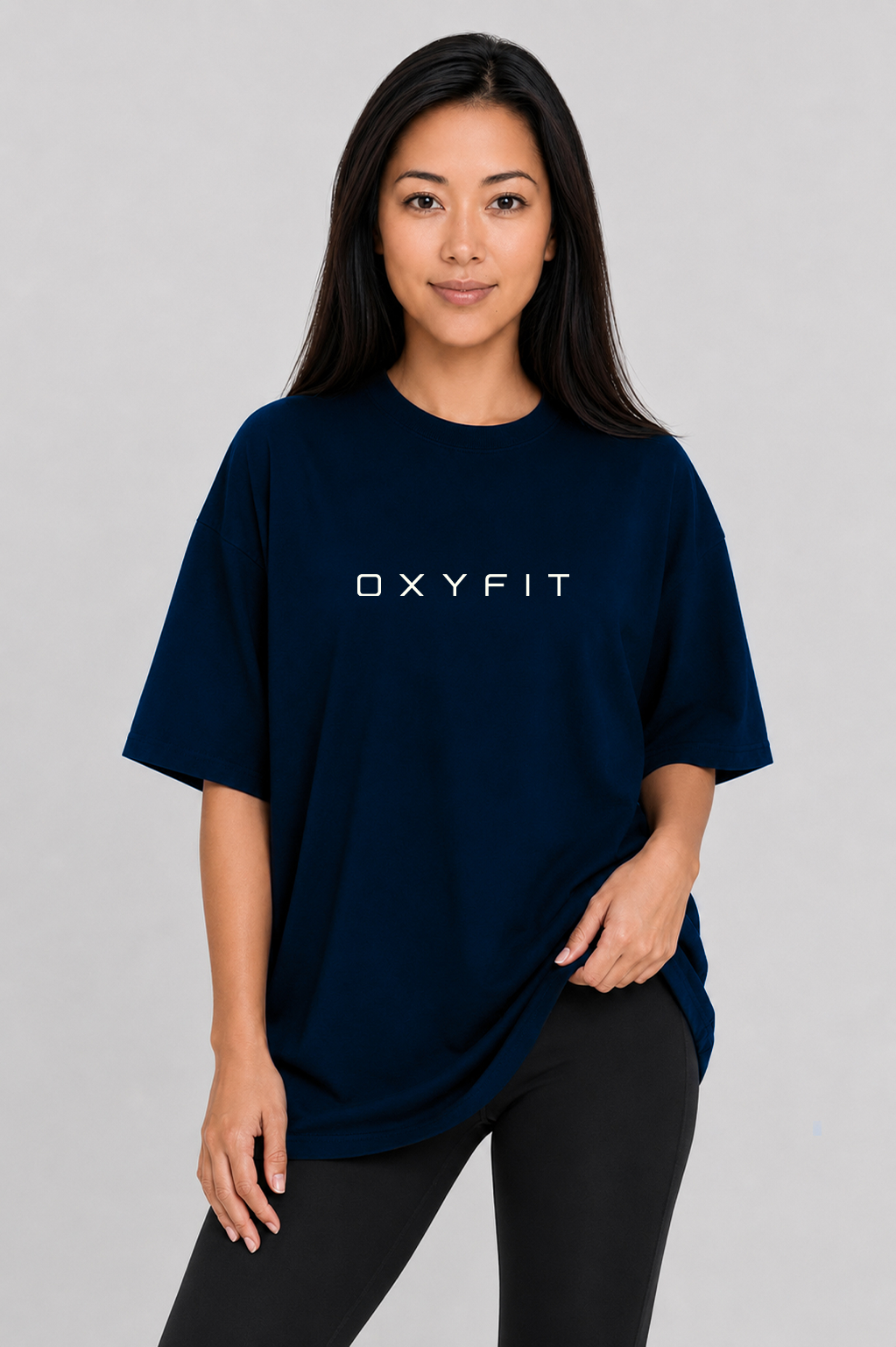 Ether Oversized Heavy Tees - Navy Blue
