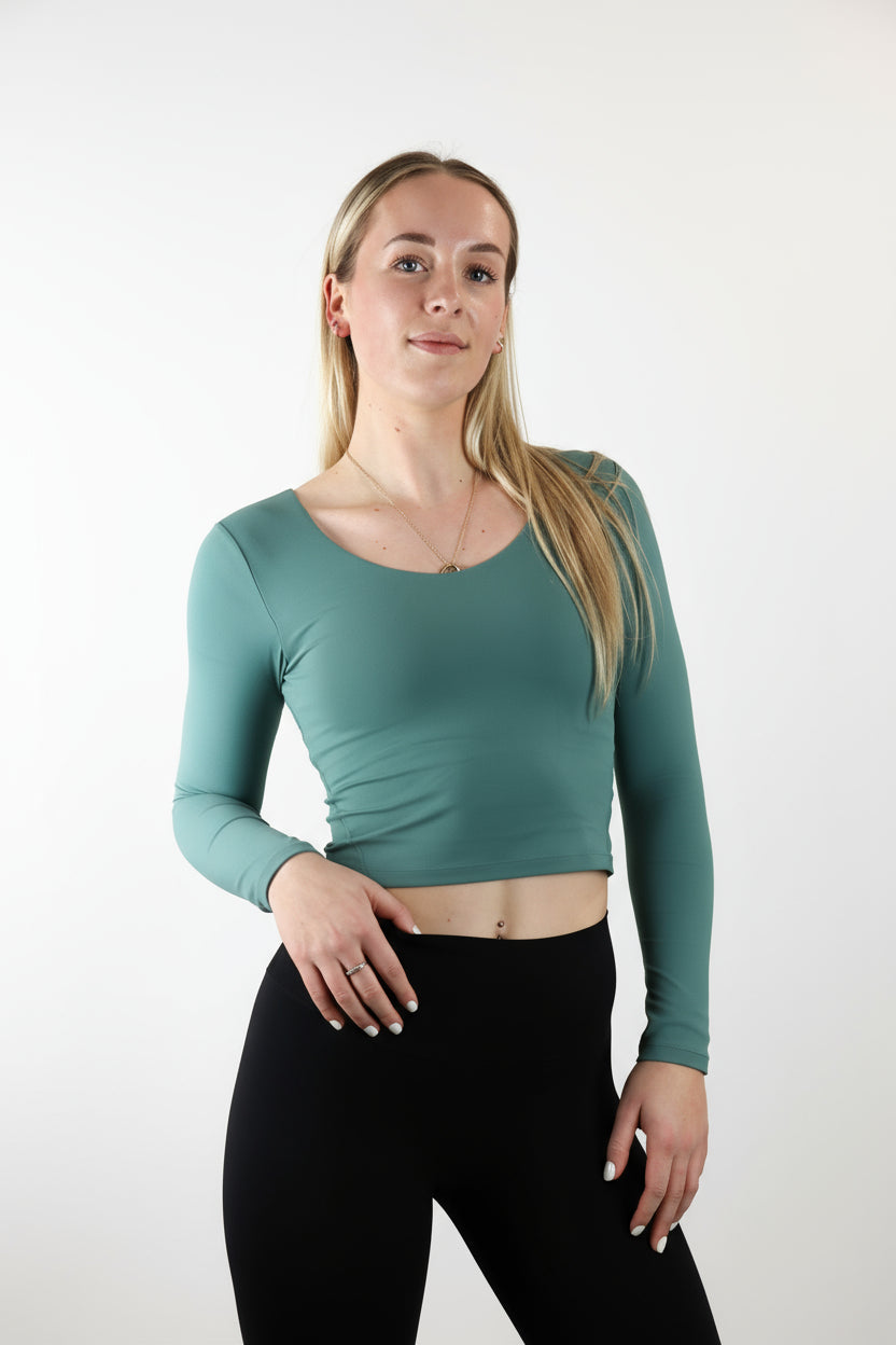 Women's Fitted Long Sleeve - Seafoam