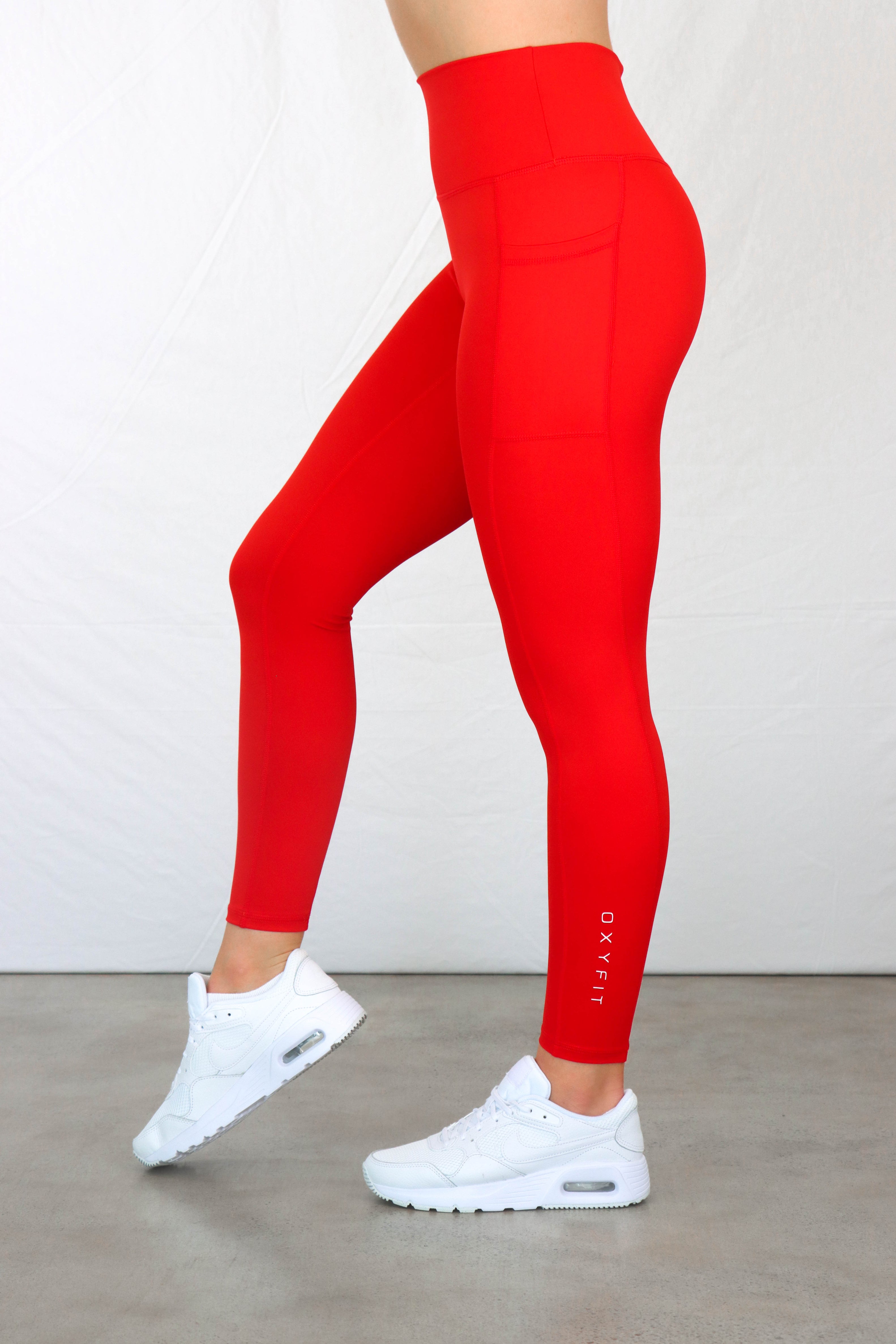 Stealth Compression Leggings - Candy Red