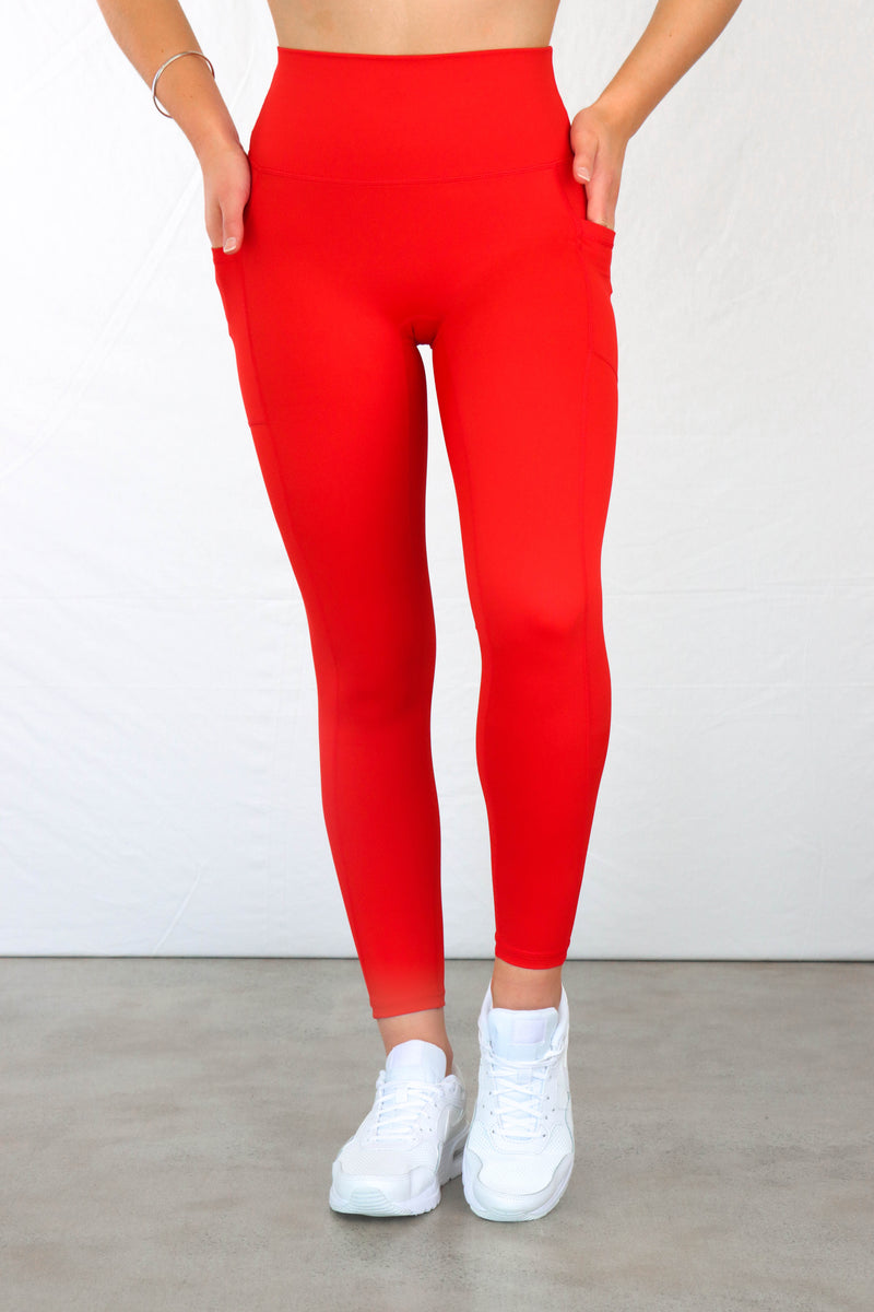 Stealth Compression Leggings - Candy Red