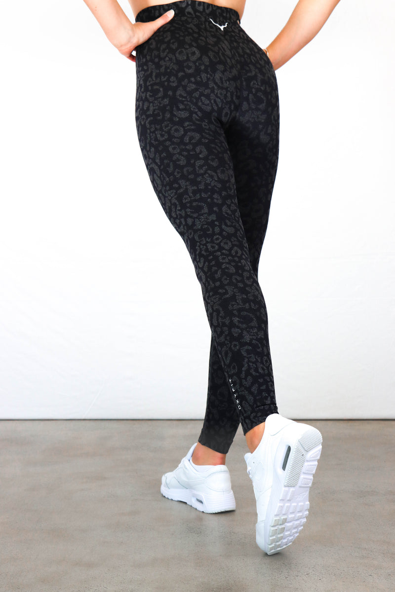 Oxyfit Leopard Leggings - Grey Leopard