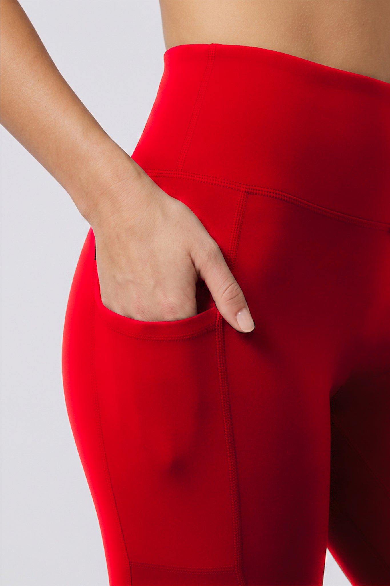 Stealth Compression Leggings - Candy Red