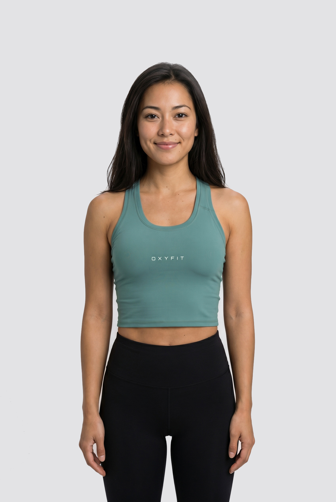 Womens OXYTECH Fitted Tank - Iris Teal