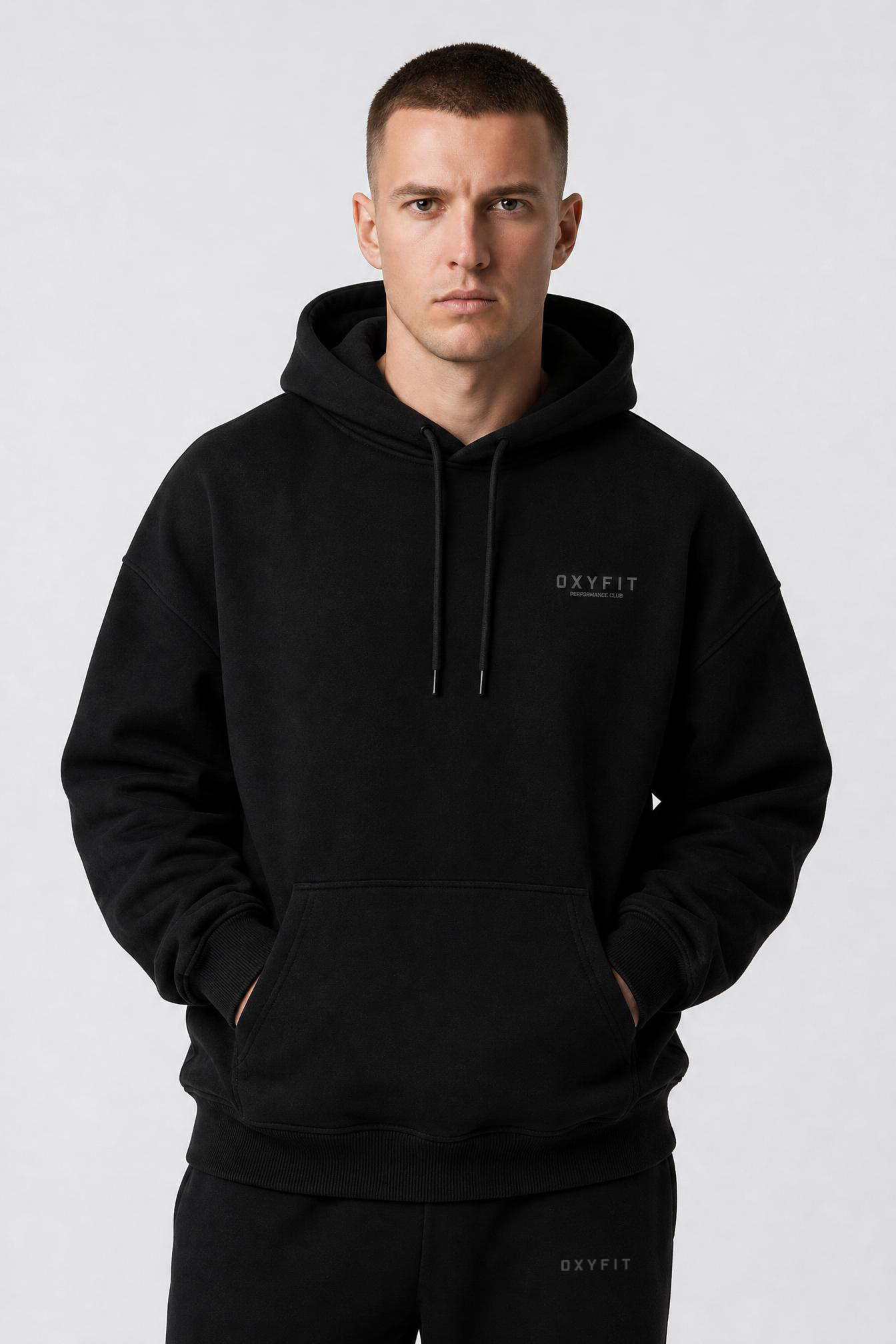 Oxyfit Track Hoodie - True Black