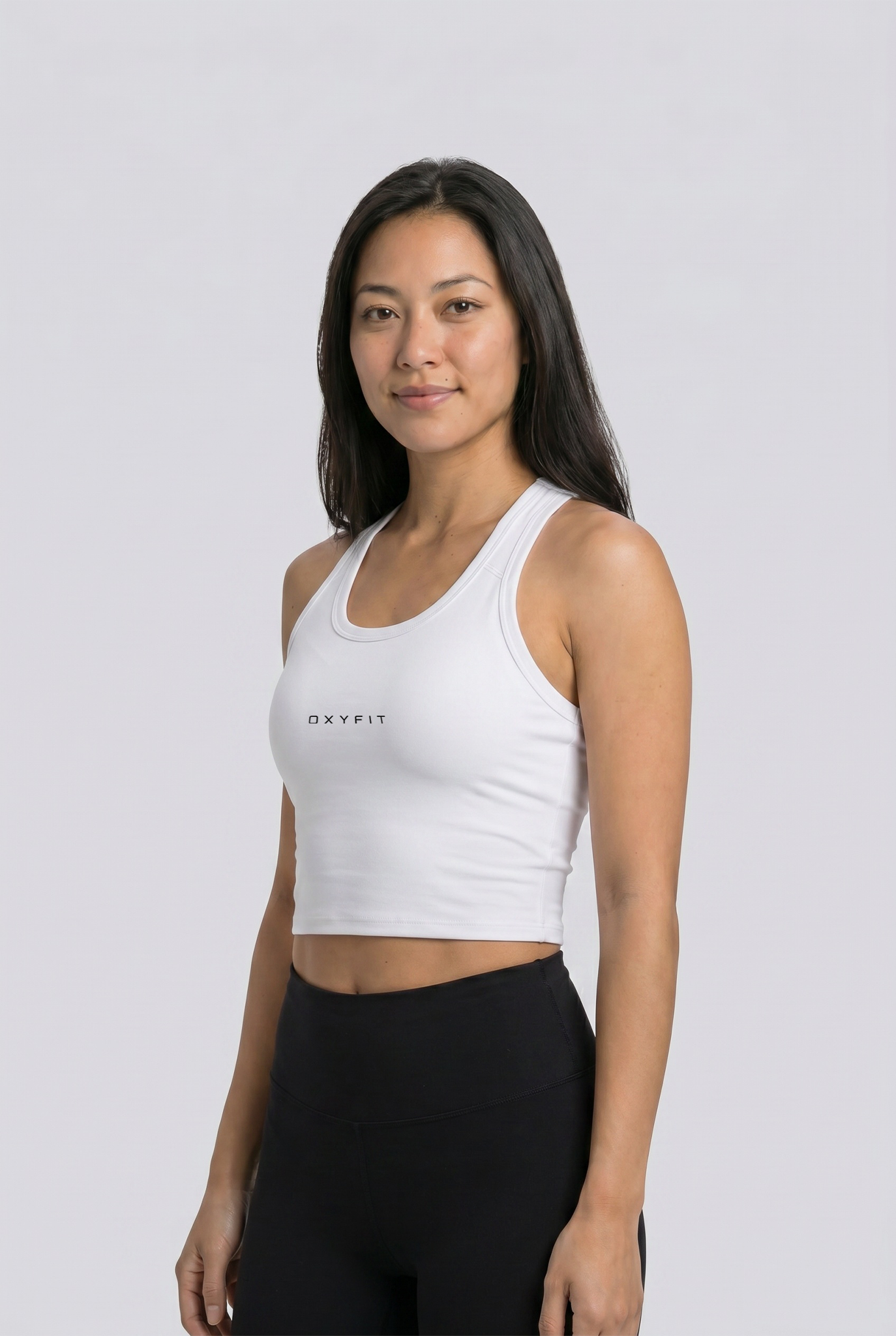 Womens OXYTECH Fitted Tank - Polar White