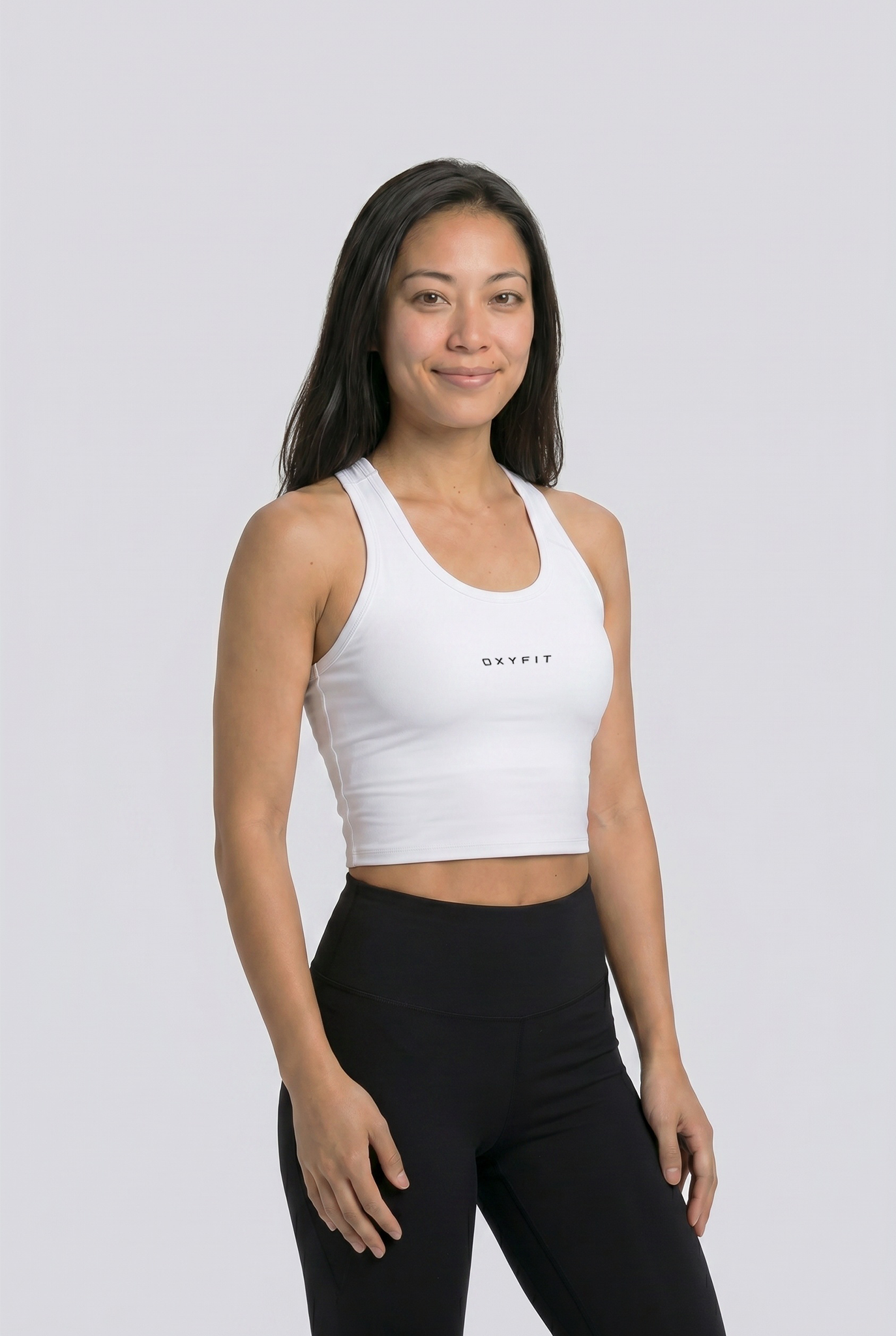 Womens OXYTECH Fitted Tank - Polar White