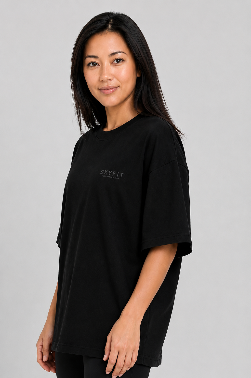Ether Oversized Lightweight Tee - Black Shadow