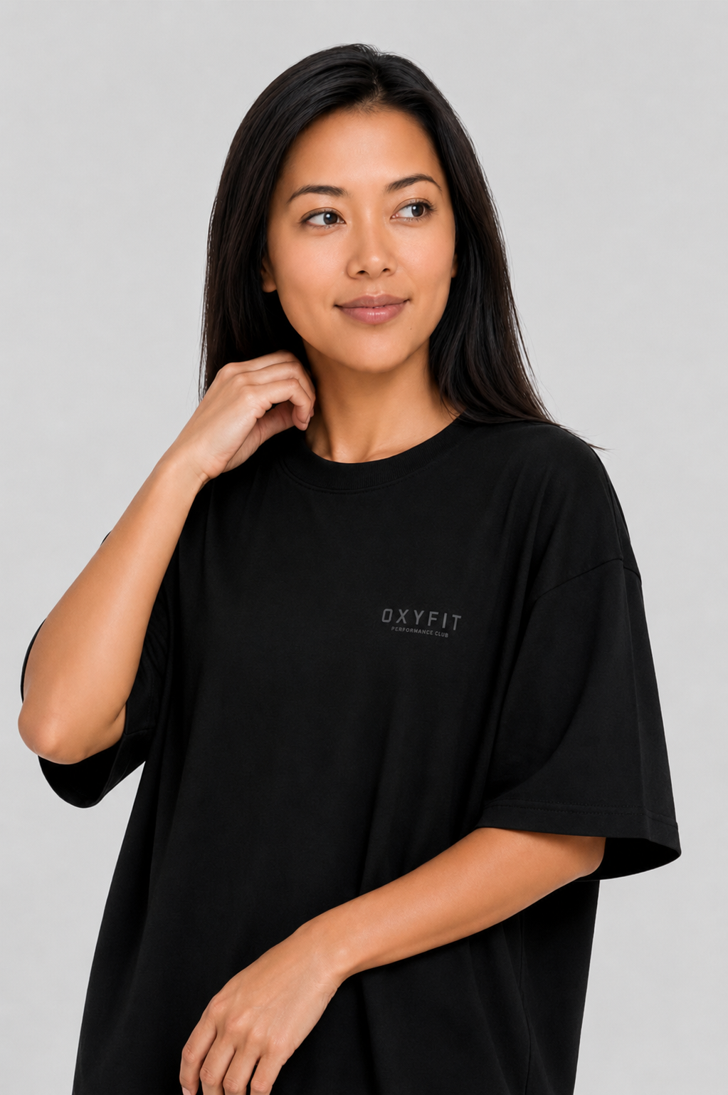 Ether Oversized Lightweight Tee - Black Shadow