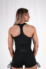 Womens OXYTECH Fitted Tank - Obsidian Black