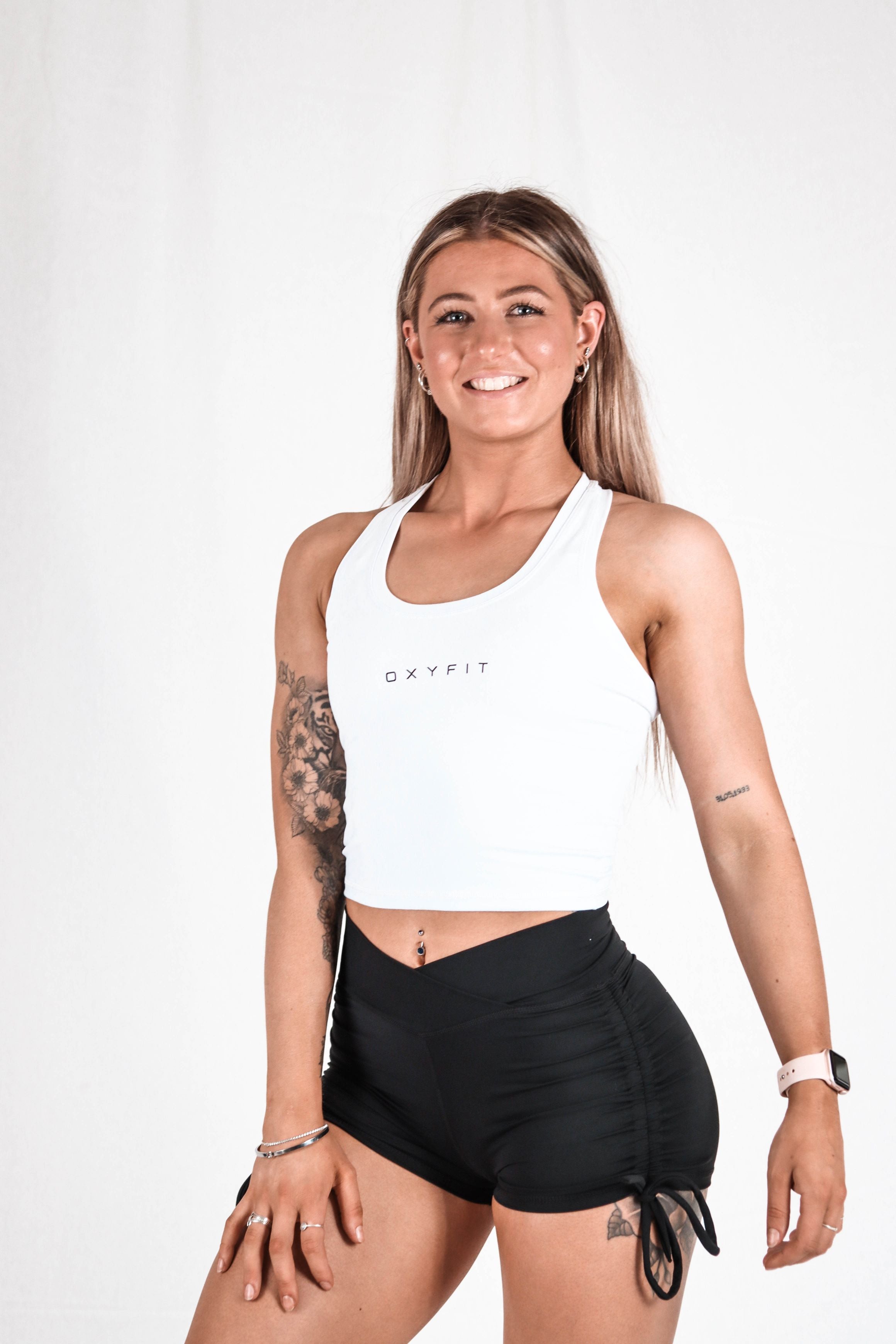 Womens OXYTECH Fitted Tank - Polar White