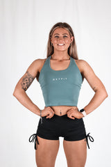 Womens OXYTECH Fitted Tank - Iris Teal