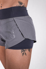Womens Tempo Shorts | Blue & Grey