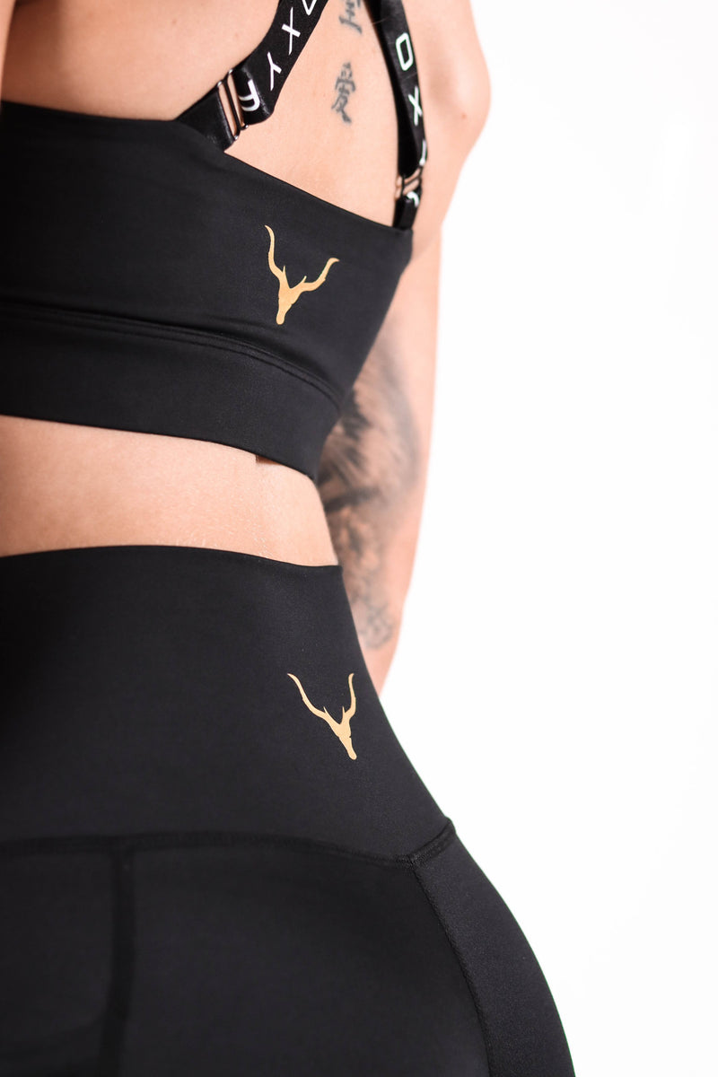 Stealth Compression Leggings - Black & Gold
