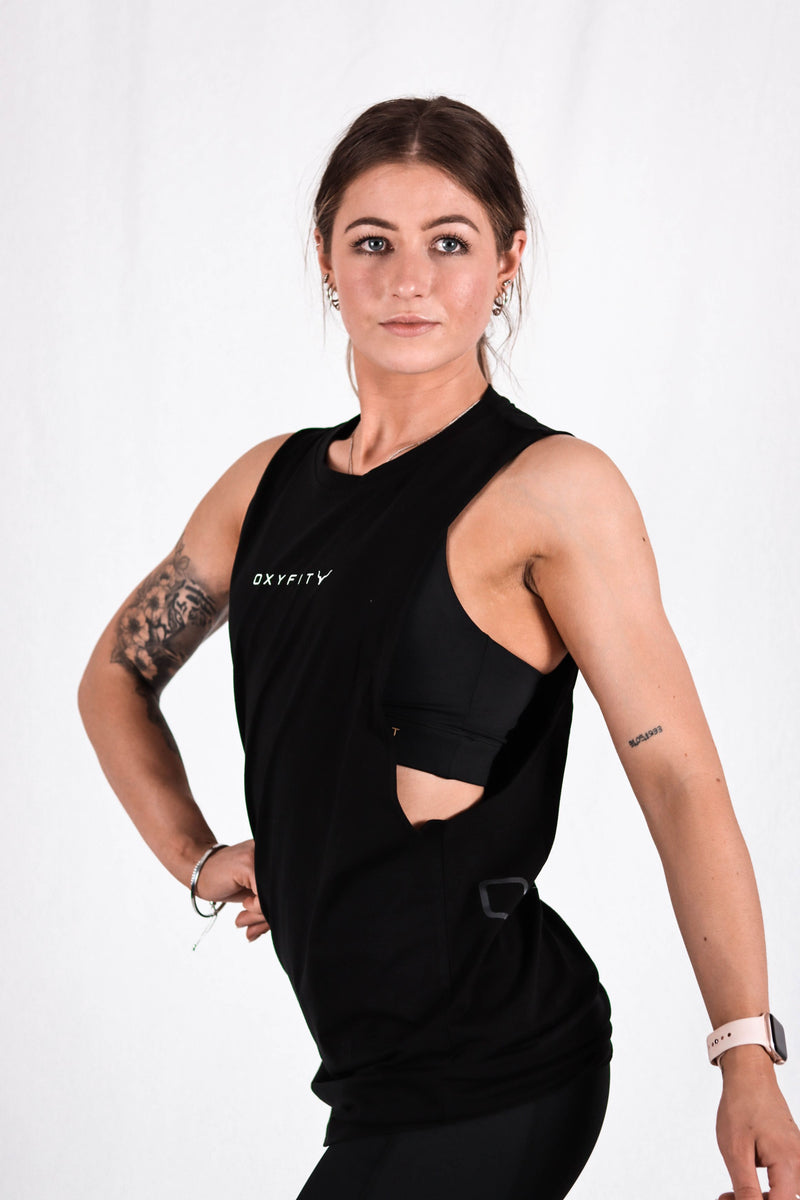 Womens Mercenary Tank - True Black