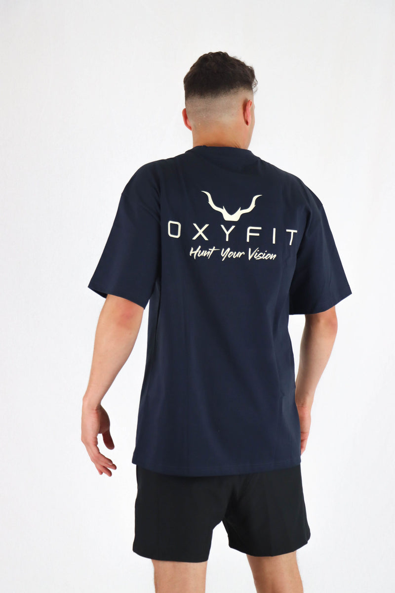 Ether Oversized Heavy Tees - Navy Blue