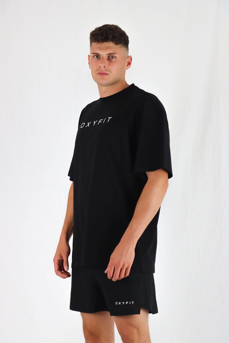 Ether Oversized Heavy Tees - Black