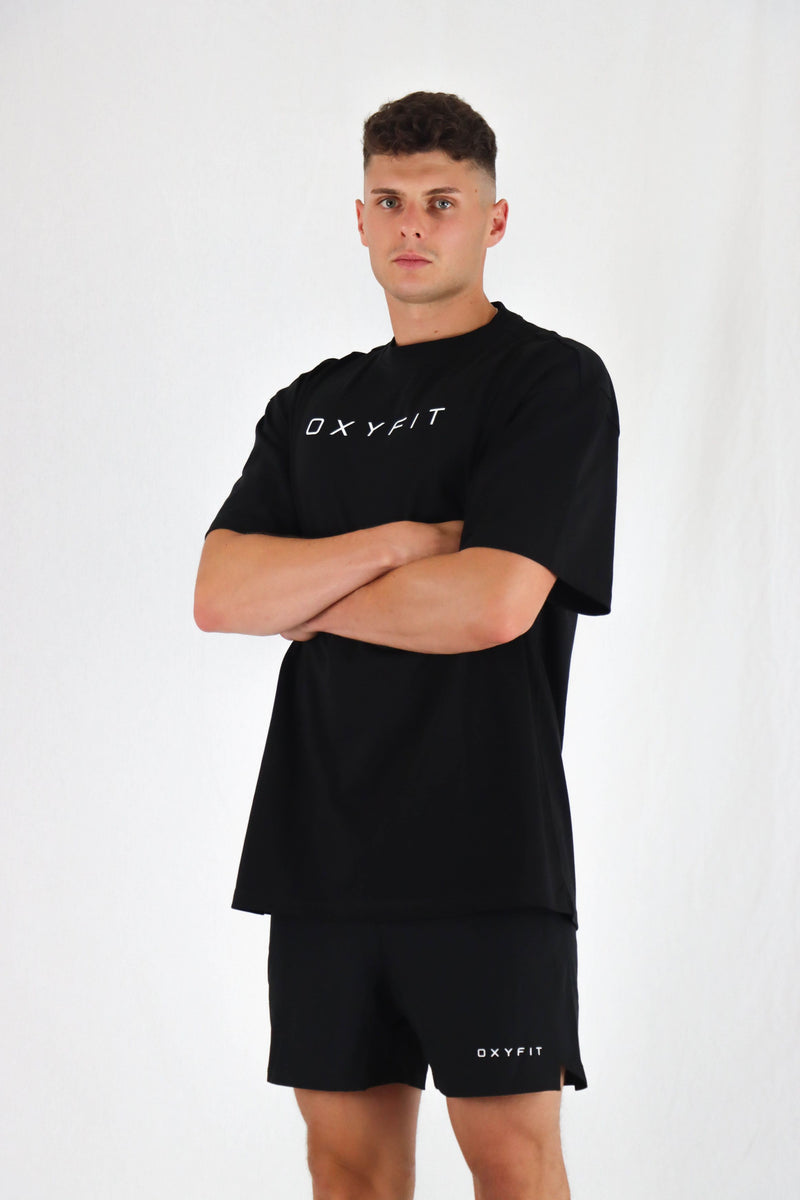 Ether Oversized Heavy Tees - Black