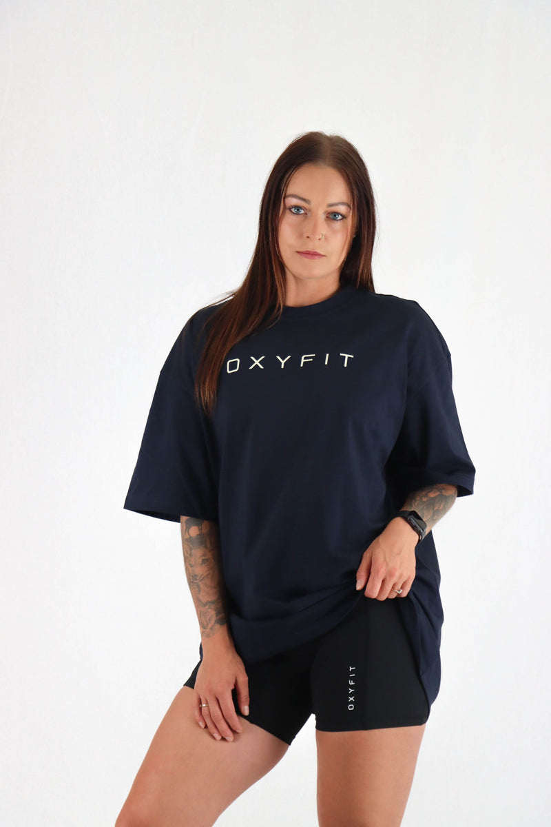 Ether Oversized Heavy Tees - Navy Blue