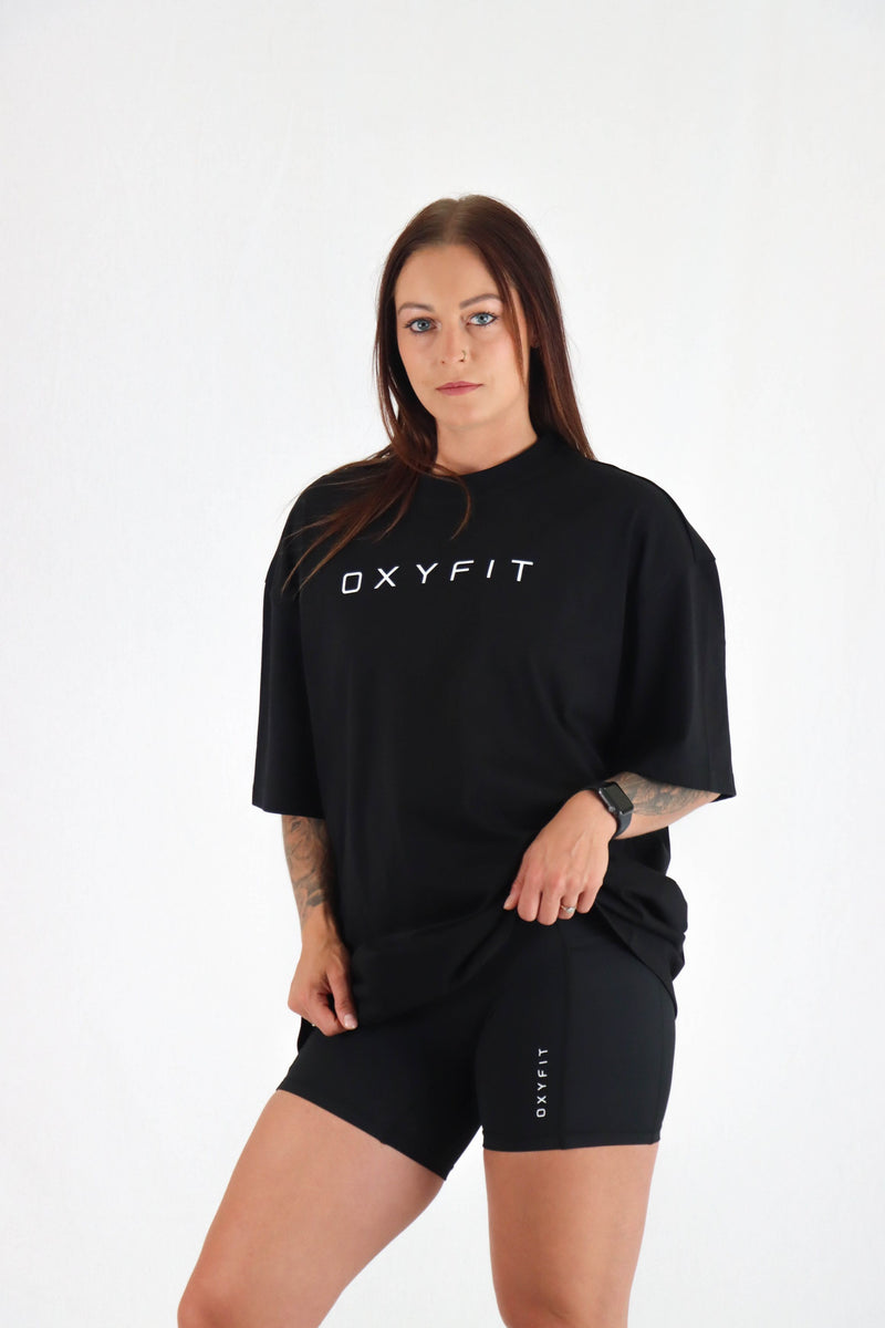 Ether Oversized Heavy Tees - Black