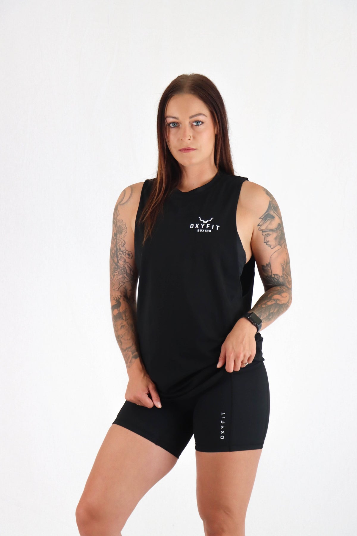 Oxyfit Womens Mercenary Boxing Tank | Womens Black Boxing Singlet