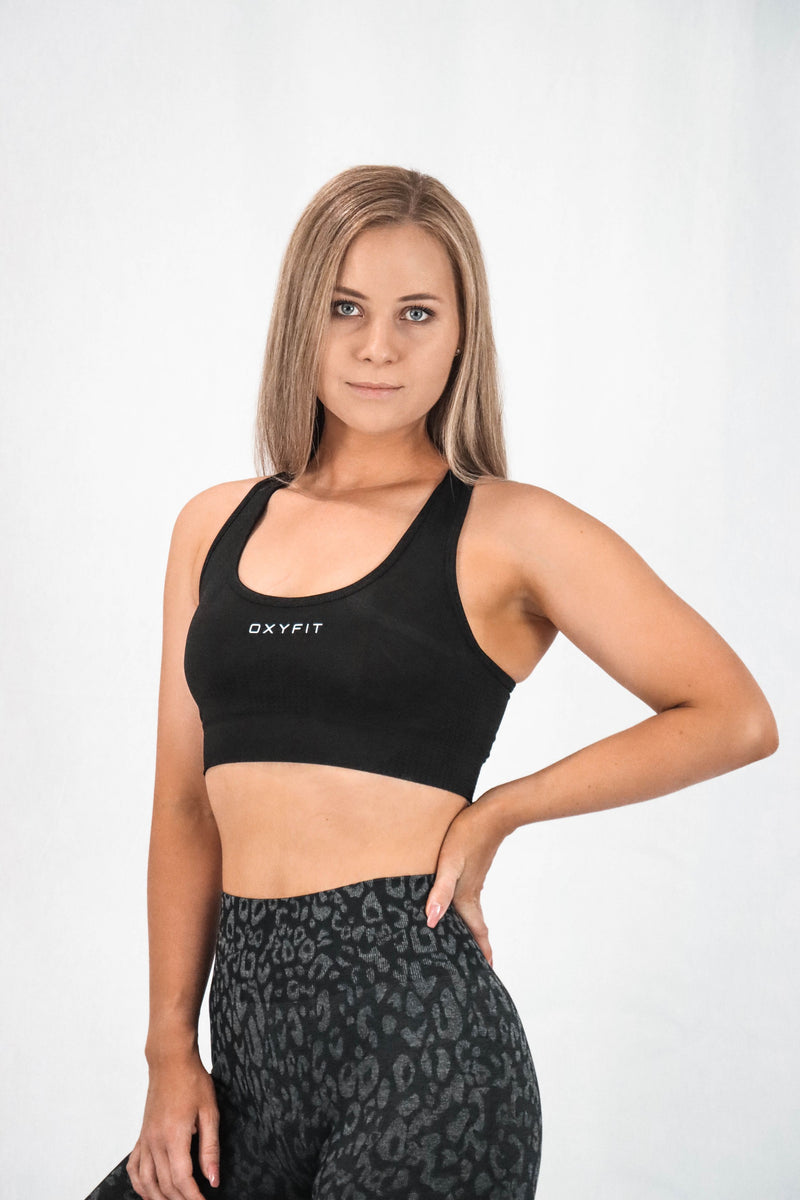 Thrive Racer Back Sports Bra - Black