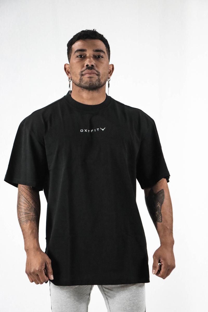 Ether Oversized Heavy Tees - Black