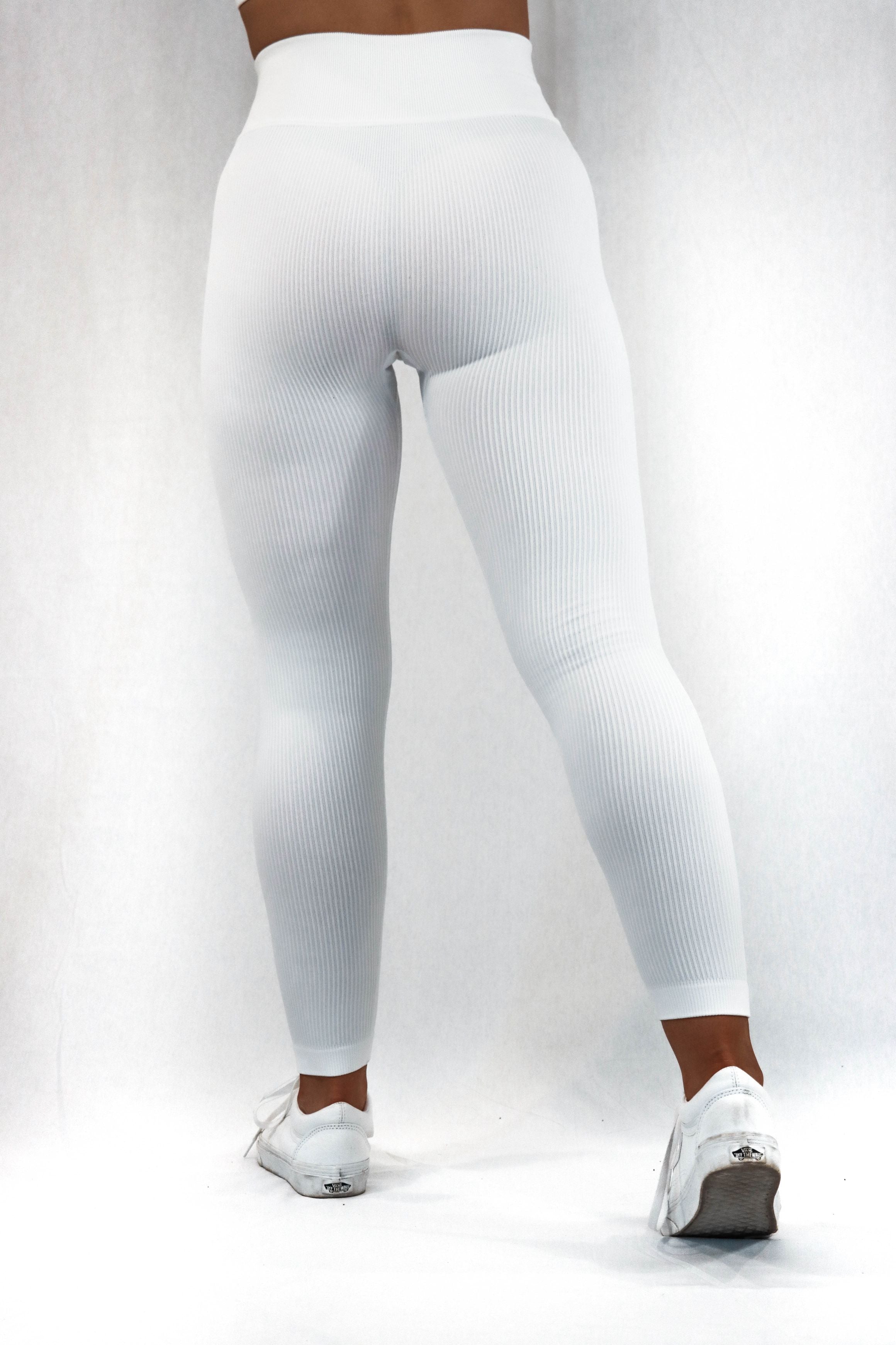 Hype Ribbed Tights - Milk