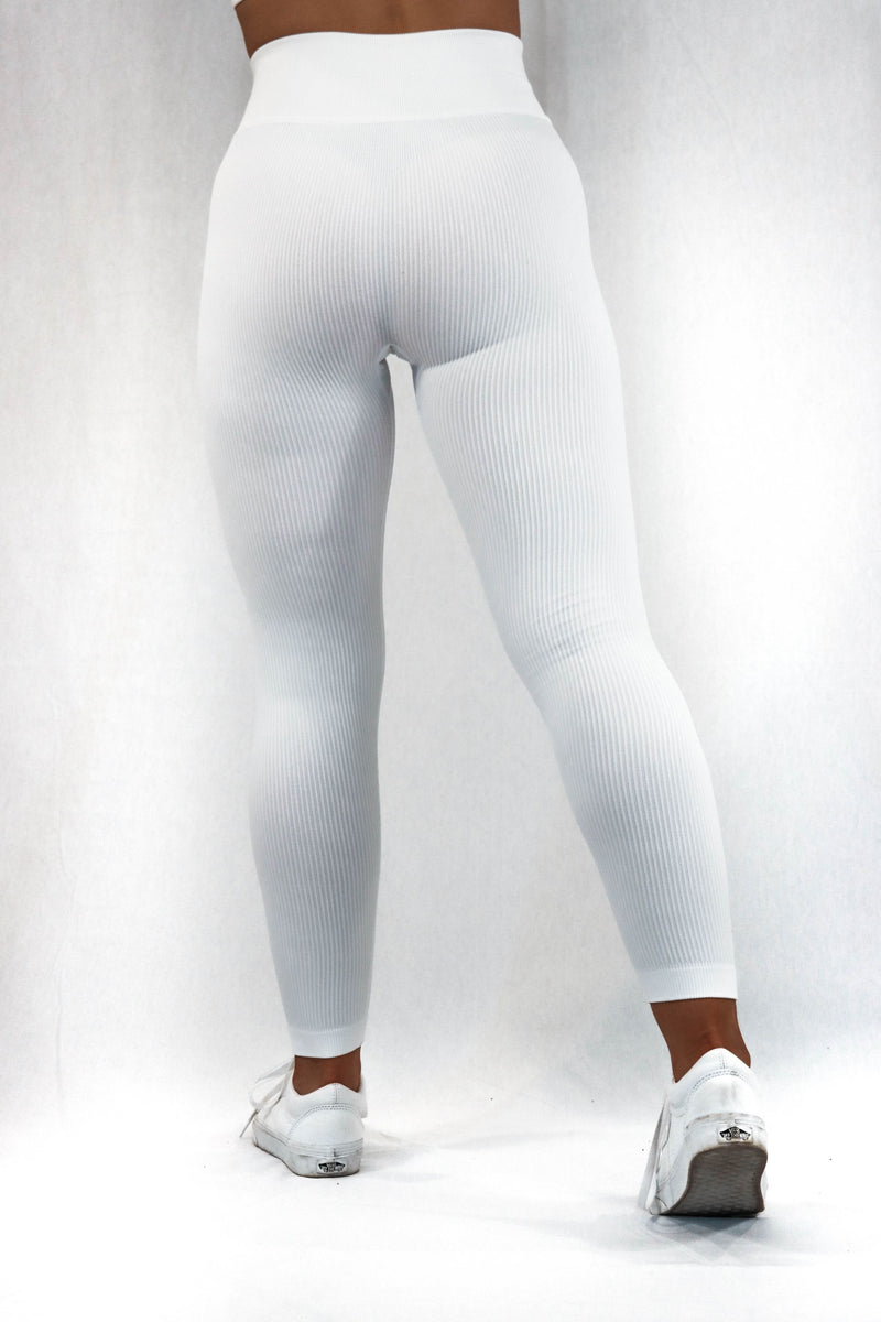 Hype Ribbed Tights - Milk