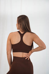Hype Ribbed Bra - Double Chocolate