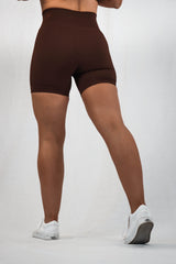 Hype Ribbed Shorts - Double Chocolate