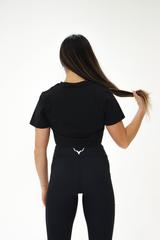 Oxyfit Crop Tee - True Black